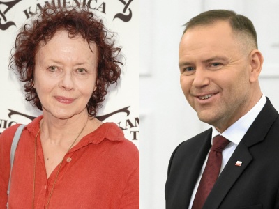 Szczepkowska w mocnych słowach o Nawrockim. Porównała go z Tuskiem