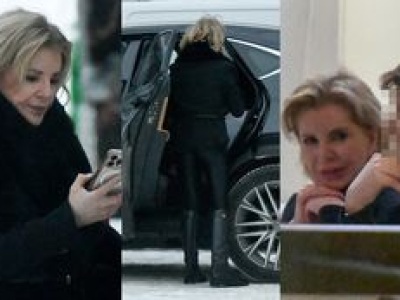Joanna Racewicz wysiada na mróz z auta za ćwierć MILIONA złotych i mknie do restauracji na spotkanie z TAJEMNICZYM MĘŻCZYZNĄ (ZDJĘCIA)