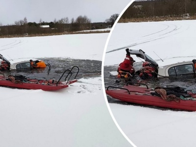 Wjechali autem na zamarznięte jezioro. Nagle stało się najgorsze. 
