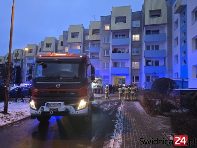 Pożar w budynku przy ul. księżnej Jadwigi w Świdnicy