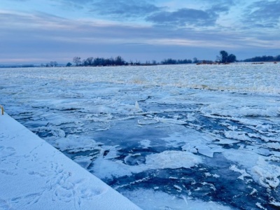 Przyrost pokrywy lodowej na Odrze