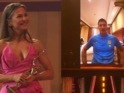 Robert Lewandowski połączył się z widownią podczas gali i przemówił do Anny: 
