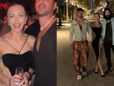 Joanna Opozda imprezuje w Dubaju z DWOMA PRZYSTOJNIAKAMI (FOTO)