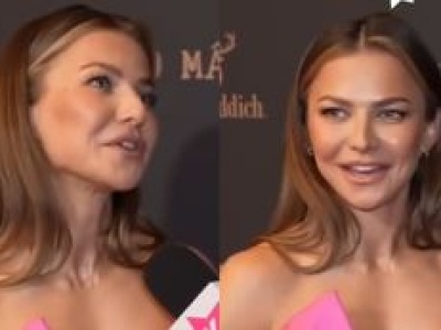 Zdezorientowana Anna Lewandowska gubi się po pytaniu o studniówkę. 