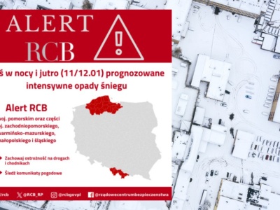 Pilny alert RCB na 11 i 12 stycznia. Zagrożenie dotyczy tych 5 województw Polski