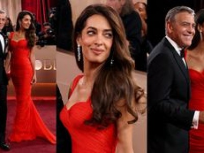 George Clooney i piękna Amal zadają szyku na Złotych Globach. Aktor narzekał na Polskę w wywiadzie przed galą (ZDJĘCIA)