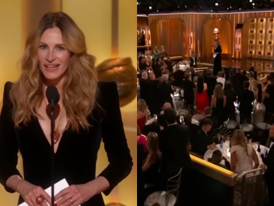 Co za sceny na Złotych Globach! Julia Roberts poruszona reakcją publiki