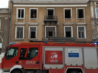 Pożar pustostanu przy ul. Żeromskiego