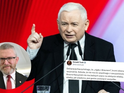 Prezes Kaczyński wyraził nadzieję na zjednoczenie obozu patriotycznego, ale bez Brauna