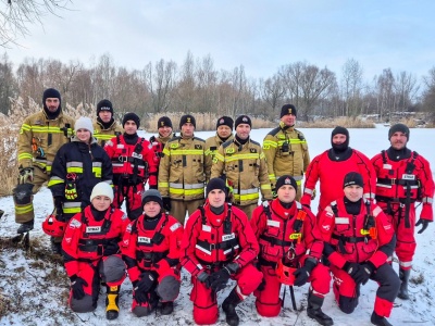 Nowy rok, nowe wyzwania. Strażacy OSP Krzyżanowice szkolili się z ratownictwa lodowego