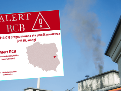 Nadano pilny alert RCB. Krytyczna jakość powietrza w jednym powiecie