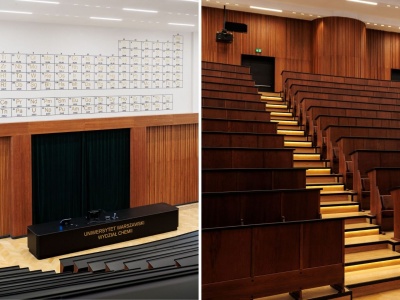 Nauka w barwach mosiądzu i drewna. Spektakularna metamorfoza Auli Świętosławskiego na UW