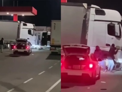 Zauważył kradzież ładunku. Staranował ich ciężarówką