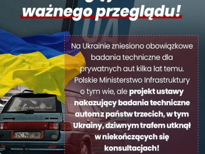Samochody z Ukrainy mogą jeździć po Polsce bez badań technicznych!