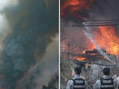 Dzielnica biedy w Seulu w ogniu. Mieszkańcy musieli uciekać