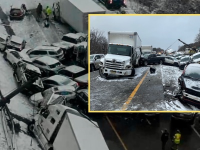 Karambol na autostradzie w USA. Uszkodzonych ponad 30 samochodów