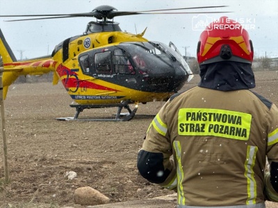 Pożar budynku mieszkalnego. Jedna osoba w stanie krytycznym. Interweniowała załoga LPR