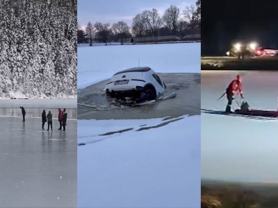 Strażacy przypominają, że nie ma bezpiecznego lodu i apelują żeby nie ryzykować
