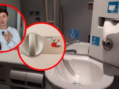 Polski steward poszedł sprawdzić toalety. Nagle usłyszał parę pasażerów