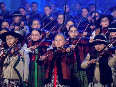 Koncert Małej Armii Janosika w Rykach. Wzięła w nim udział Pierwsza Dama