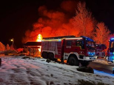 Pożar na weselu. Płonie karczma pod Wadowicami
