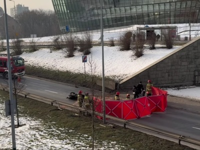 Śmiertelny wypadek przy wyjeździe z tunelu na Konopnickiej w Krakowie