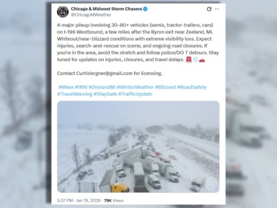 Dramat na drodze w USA. Karambol z udziałem ponad 100 pojazdów. Pokazano nagranie