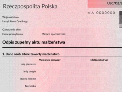 Polska zmienia akt małżeństwa: „pierwszy małżonek” zamiast „kobieta” i „mężczyzna”