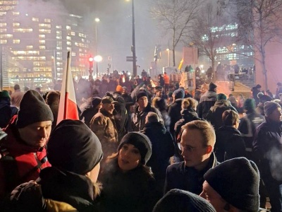 Z naszymi rolnikami na proteście pod Parlamentem Europejskim