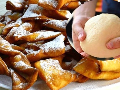 Wlej ½ szklanki do ciasta. Faworki będą wręcz wyborne