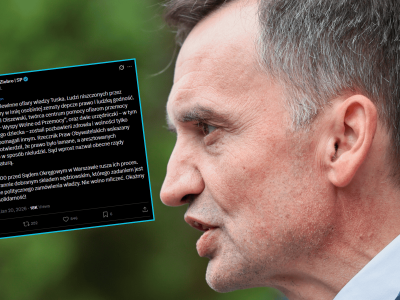 Polityczna burza przed procesem w Warszawie. Ziobro apeluje o solidarność, internauci odpowiadają krytyką