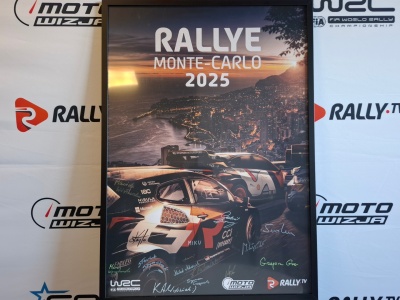 Wyjątkowy plakat z WRC Rajdu Monte Carlo 2025 od Motowizji na aukcji WOŚP