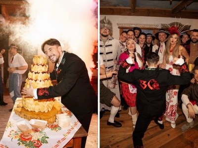 Góralski bal Dawida Kwiatkowskiego i tort z oscypków. Wśród gości znane twarze