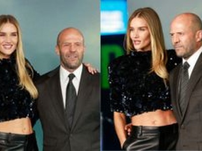 Zjawiskowa Rosie Huntington-Whiteley napina umięśniony brzuch u boku Jasona Stathama (ZDJĘCIA)