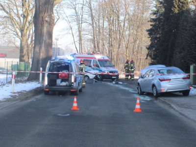 Wypadek w Zaborzu. Kierująca trafiła do szpitala