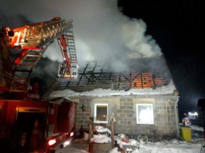 Spłonął dom na terenie gminy Dębowa Łąka w powiecie wąbrzeskim