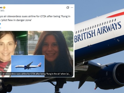 Stewardesa poważnie ranna w trakcie turbulencji. Teraz sądzi się z British Airways