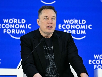 Elon Musk na Forum w Davos. 
