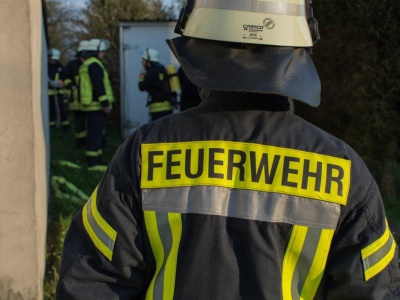 Pożar w okolicy dawnej willi Goebbelsa. 