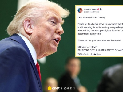 Donald Trump wycofuje zaproszenie do Rady Pokoju. Zwrócił się bezpośrednio do premiera