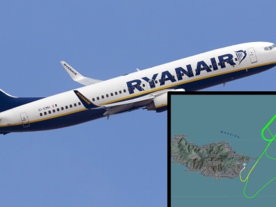 Pasażerowie Ryanaira dostali w gratisie trochę czasu na pokładzie samolotu. Nad wodą latali w kółko