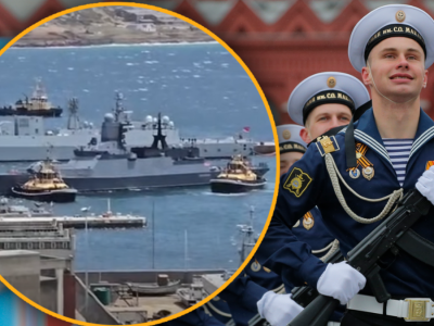 Rosyjscy marynarze dali powód do żartów. Nagrywający wybuchnął śmiechem