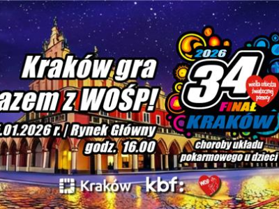34. finał WOŚP w Krakowie: „Zdrowe brzuszki naszych dzieci”