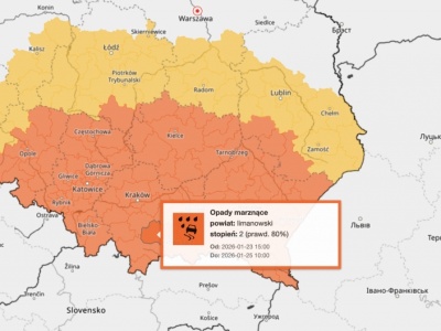IMGW ostrzega przed opadami marznącymi — 2. stopień