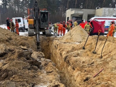 Tragedia na budowie kanalizacji w Żorach. Dwóch pracowników zginęło podczas wykopów
