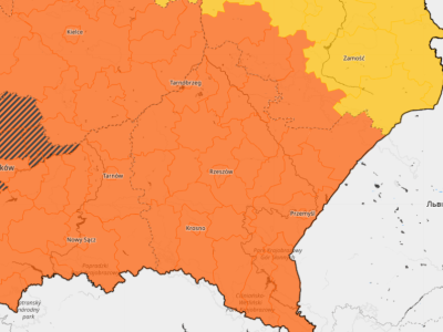 Ostrzeżenie II stopnia dla Podkarpacia. Lepiej ograniczyć spacery