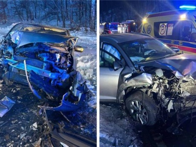 Wypadek w Kłódce. Siedem osób rannych, w tym troje dzieci