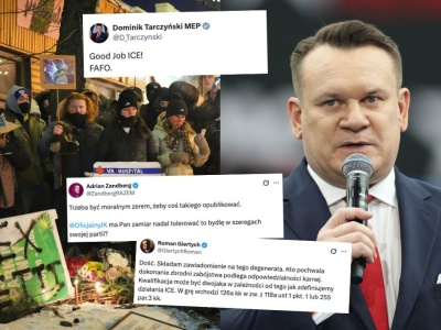 Dominik Tarczyński krytykowany za podlizywanie się USA i pochwałę zastr*elenia protestującego