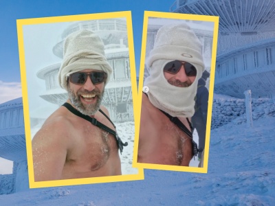 Wszedł na Śnieżkę w bieliźnie przy -17 st. C. Zwycięzca 