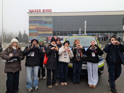 Policja z Oświęcimia wspierała wolontariuszy WOŚP i promowała zasady bezpieczeństwa